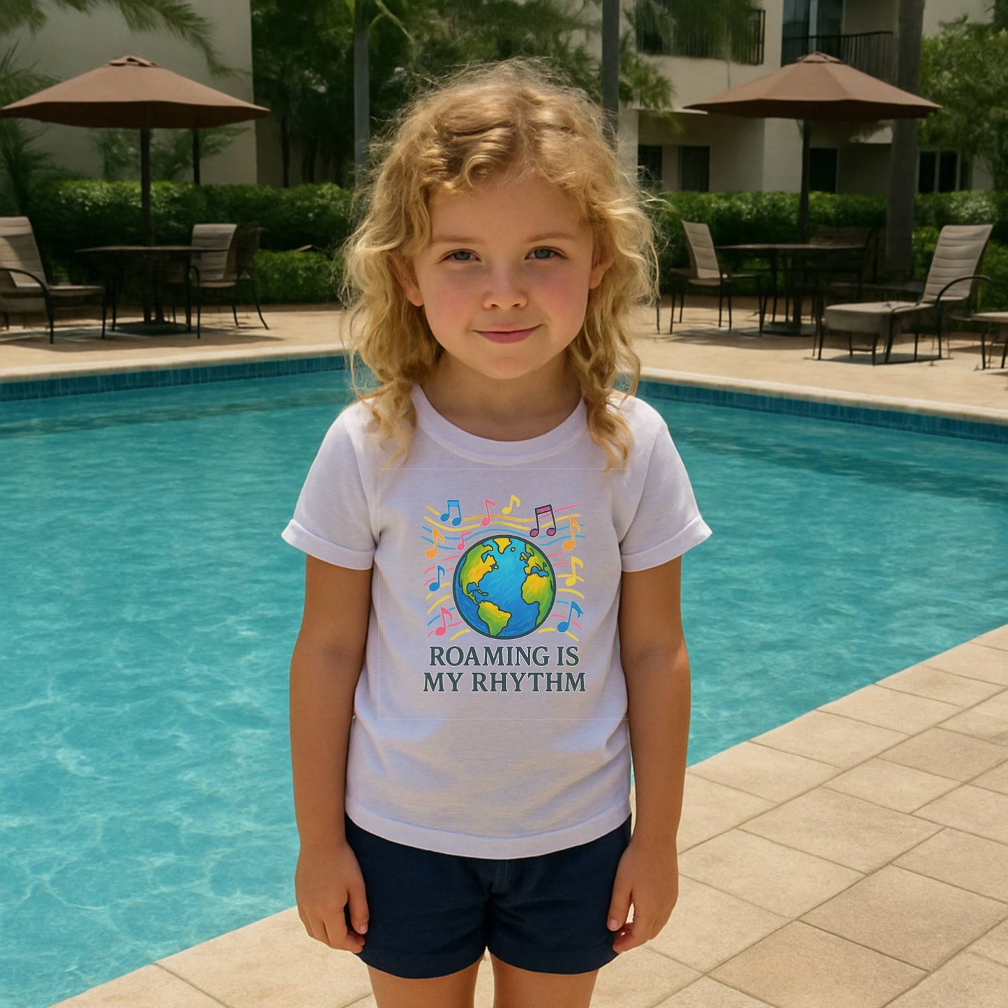 Colorful Roaming Is My Rhythm Kids Tee
