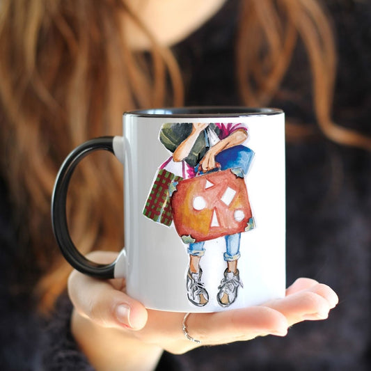 To Travel Is To Live Mug, 11oz, White with Black Handle (and Interior)