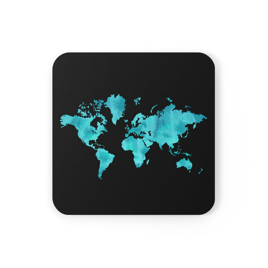 World Blue Corkwood Coaster Set