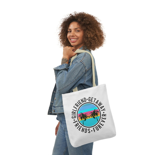 Girls Getaway Polyester Canvas Tote Bag